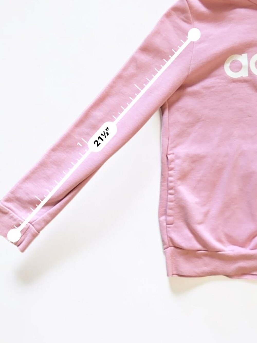 Adidas Pink Logo Hoodie Sweatshirt Size M Pullover Athleisure Casual - Picture 4 of 5